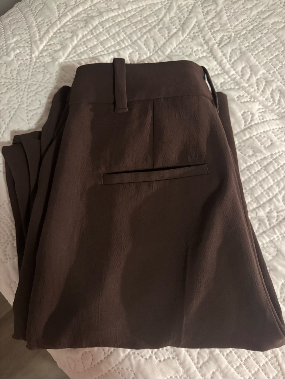 Aritzia Hi Rise Effortless Pants, rich mocha brown - Picture 16 of 16